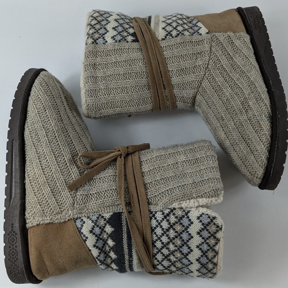 Muk Luks Womens Size 9 Slipper Boots Cozy Essentials Reliable Milwaukee Faux Fur - Picture 4 of 15